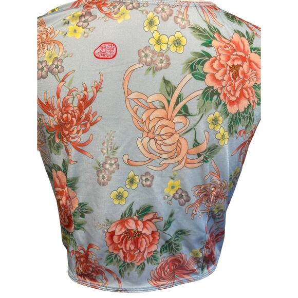 We are HAH All Tied Up Reversible Crop Top French Blue Size Large NWT - Picture 10 of 11